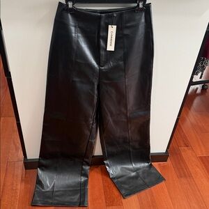 Commense Dark Leather Trousers